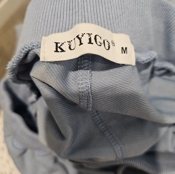 Men's Kuyigo Light Blue Cotton Shorts Medium Like NEW! - Picture 3 of 5